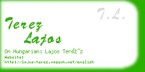 terez lajos business card